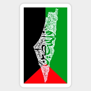 Free Palestine map and flag فلسطين Sticker